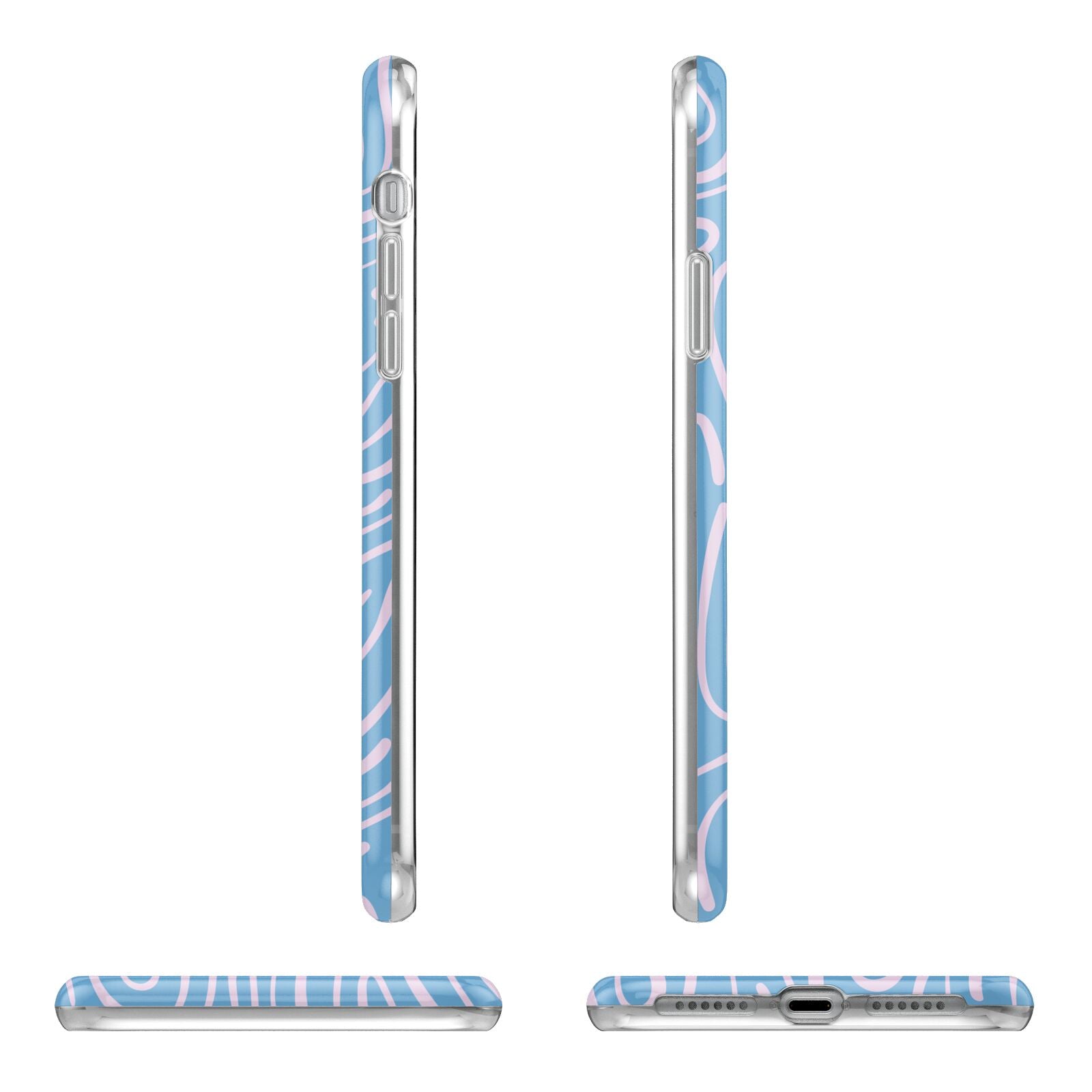 Abstract Ocean Pattern iPhone 11 Pro 3D Tough Case Angle Images