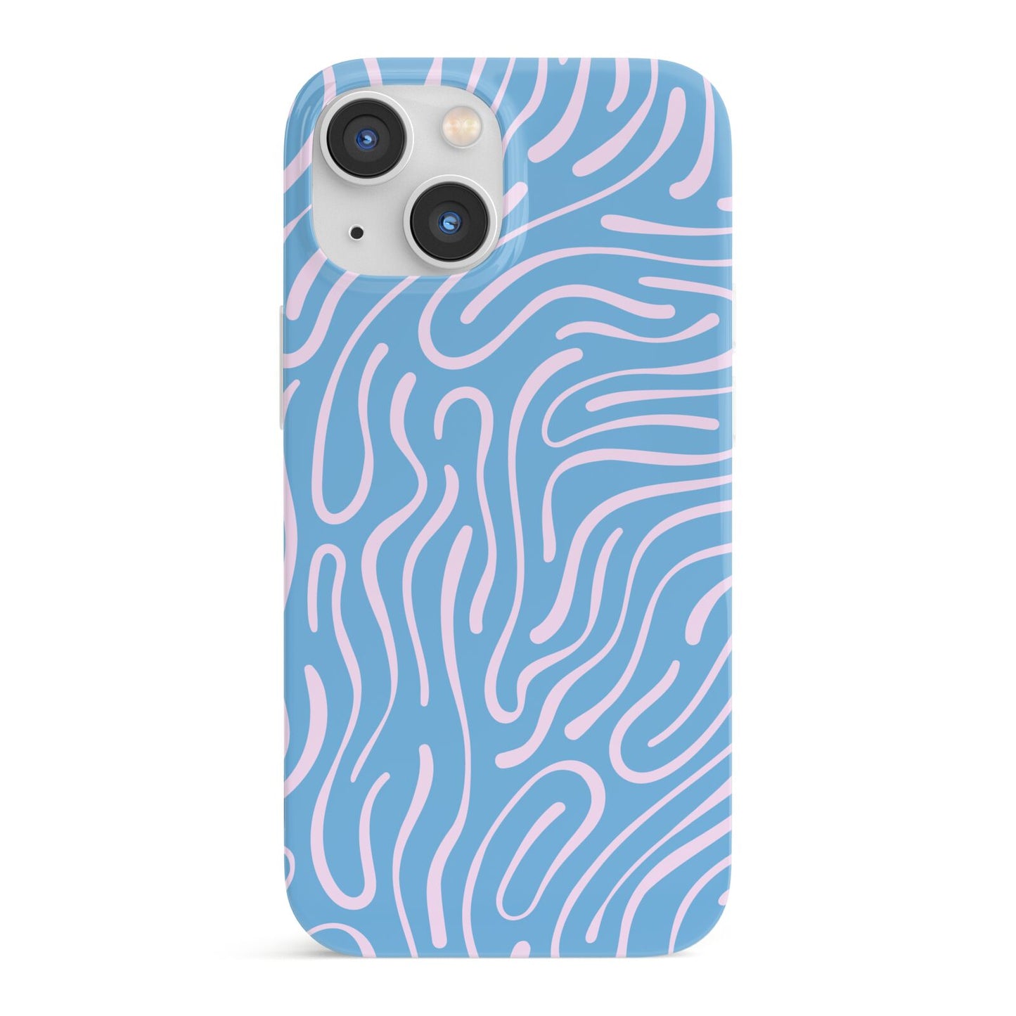 Abstract Ocean Pattern iPhone 13 Mini Full Wrap 3D Snap Case
