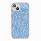 Abstract Ocean Pattern iPhone 13 TPU Impact Case with Pink Edges