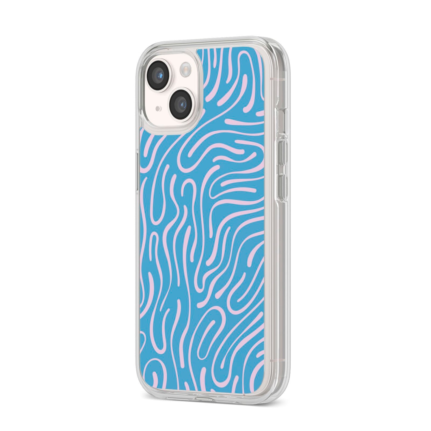 Abstract Ocean Pattern iPhone 14 Clear Tough Case Starlight Angled Image