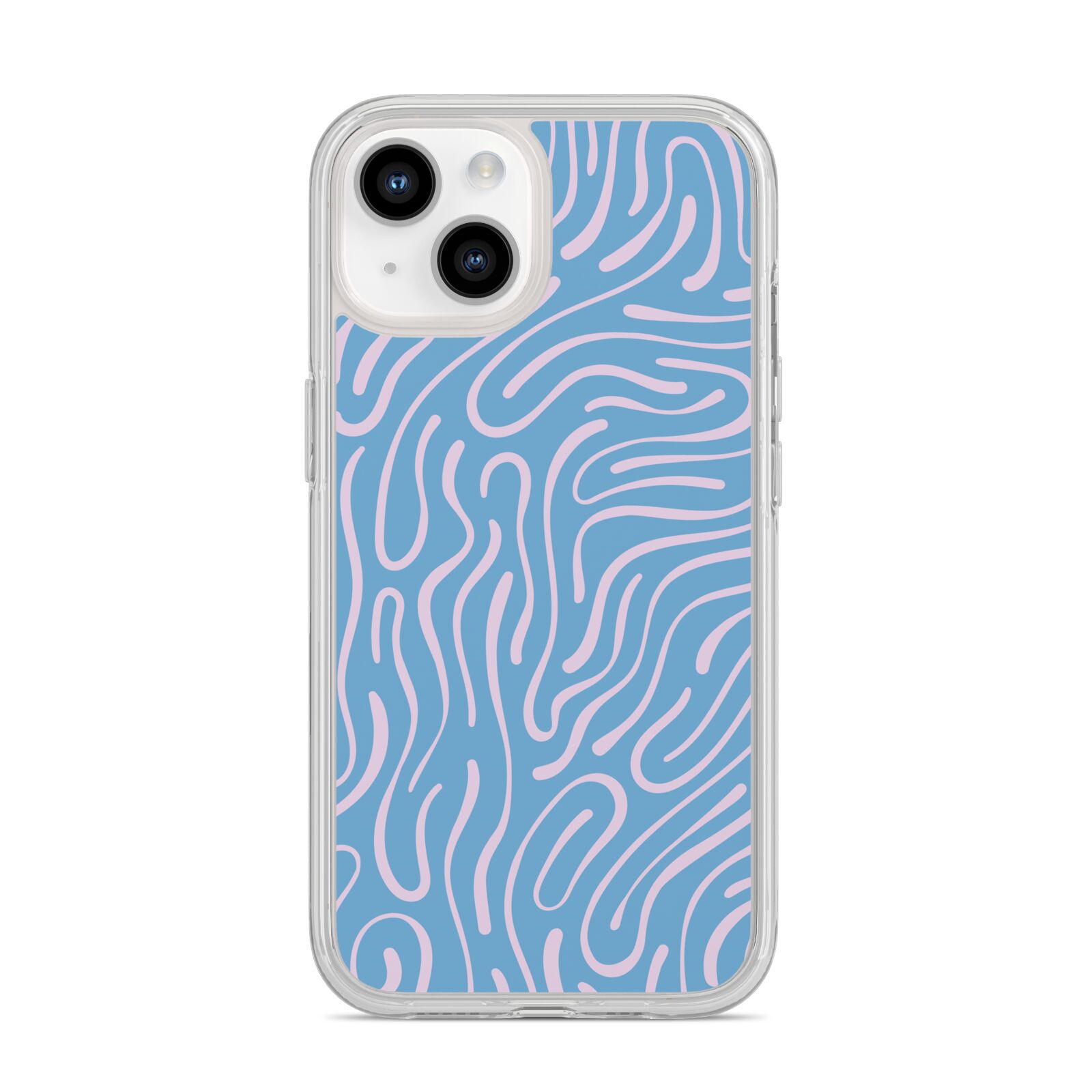Abstract Ocean Pattern iPhone 14 Clear Tough Case Starlight