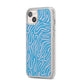 Abstract Ocean Pattern iPhone 14 Plus Clear Tough Case Starlight Angled Image