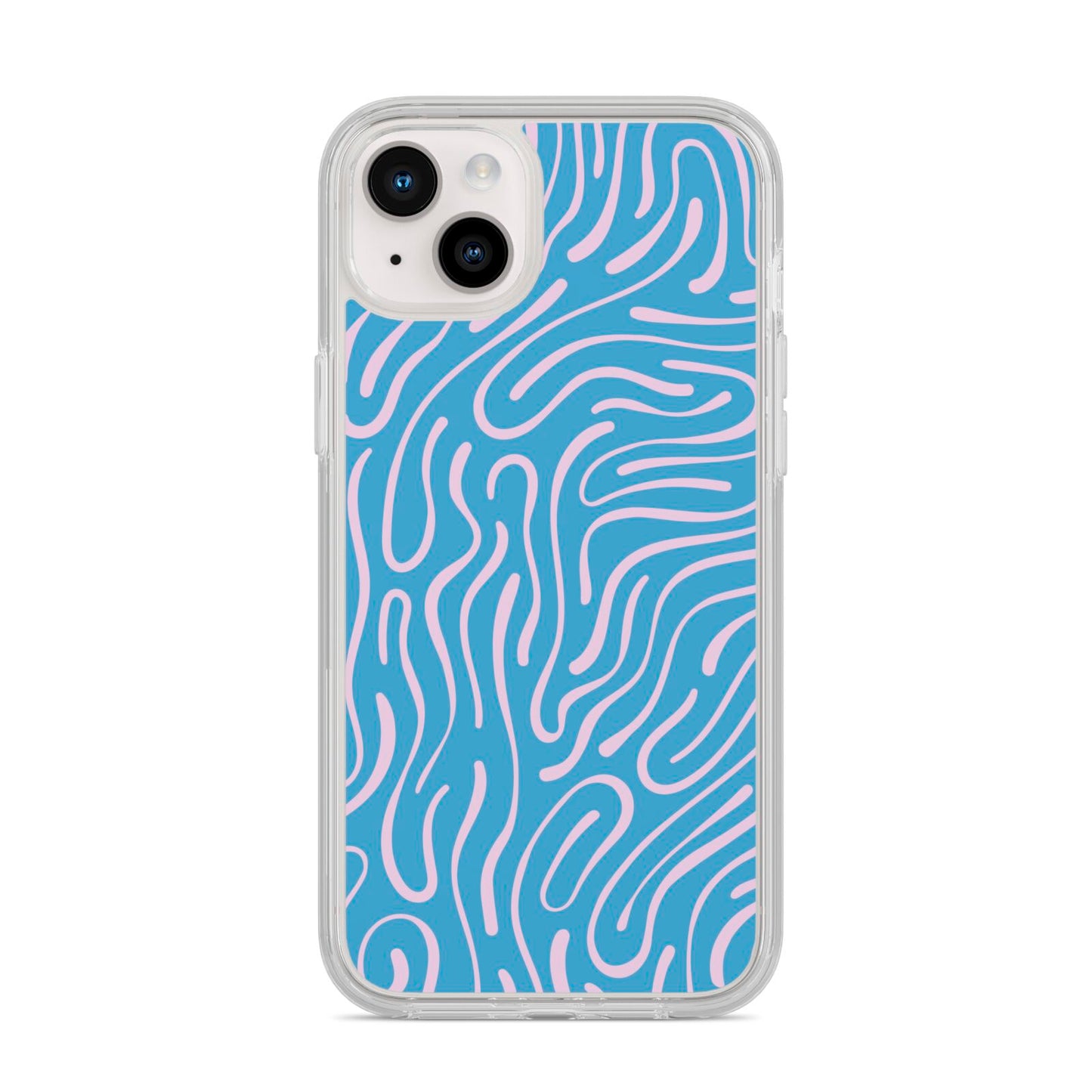 Abstract Ocean Pattern iPhone 14 Plus Clear Tough Case Starlight