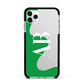 Abstract Personalised Initials Apple iPhone 11 Pro Max in Silver with Black Impact Case