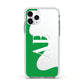 Abstract Personalised Initials Apple iPhone 11 Pro in Silver with White Impact Case