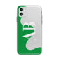 Abstract Personalised Initials Apple iPhone 11 in White with Bumper Case