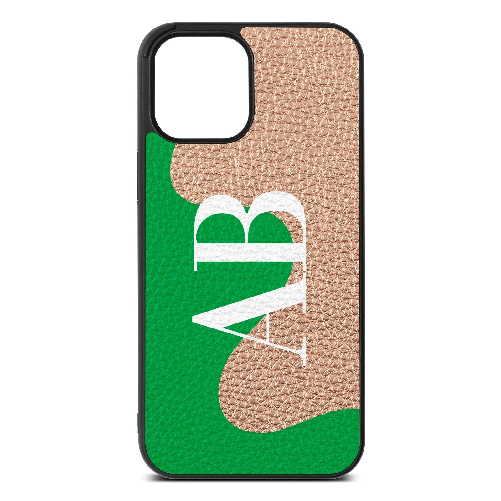 Leather Case Iphone 11 Initial Case Abstract Personalised Initials