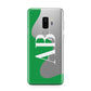 Abstract Personalised Initials Samsung Galaxy S9 Plus Case on Silver phone