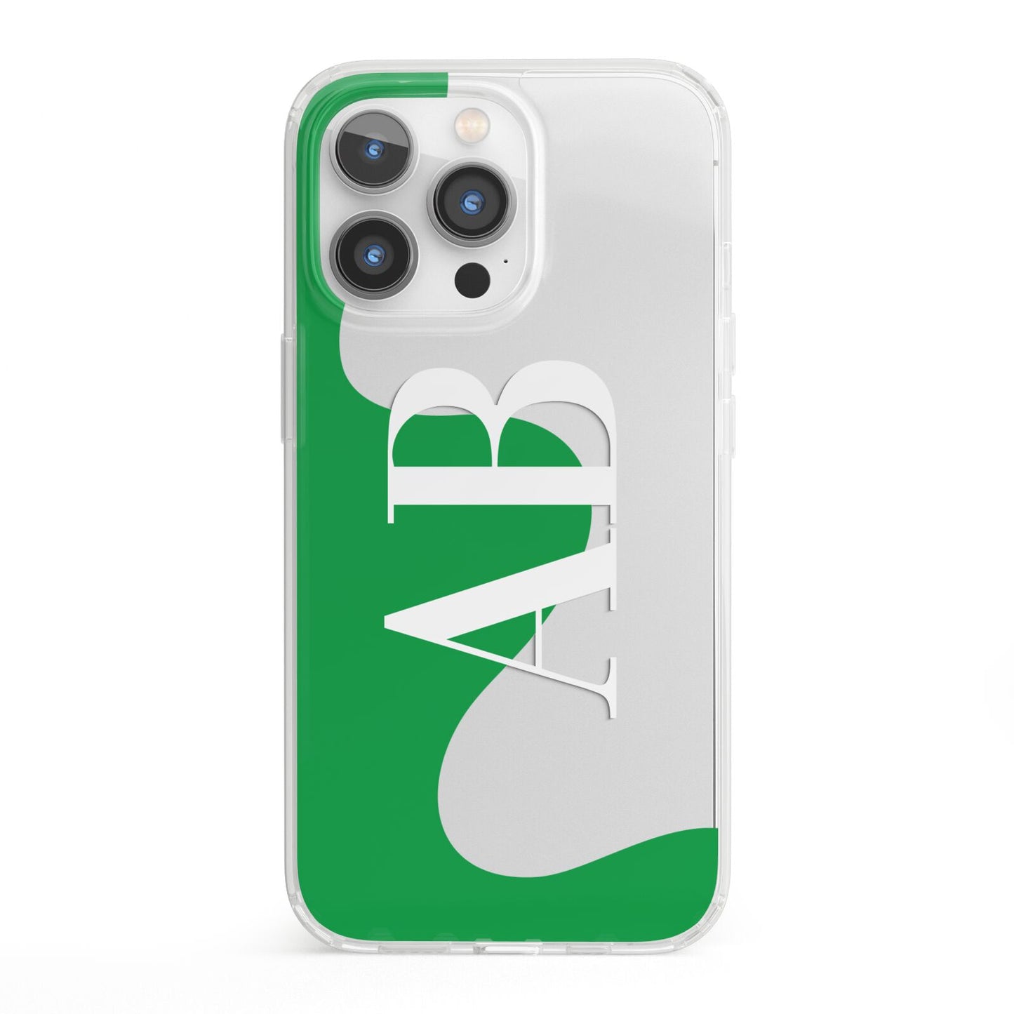 Abstract Personalised Initials iPhone 13 Pro Clear Bumper Case