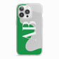 Abstract Personalised Initials iPhone 13 Pro TPU Impact Case with White Edges