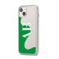 Abstract Personalised Initials iPhone 14 Plus Clear Tough Case Starlight Angled Image