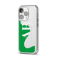 Abstract Personalised Initials iPhone 14 Pro Clear Tough Case Silver Angled Image