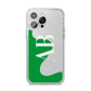 Abstract Personalised Initials iPhone 14 Pro Max Clear Tough Case Silver