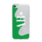 Abstract Personalised Initials iPhone 7 Bumper Case on Silver iPhone