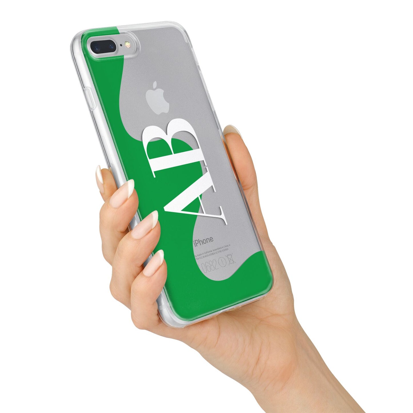 Abstract Personalised Initials iPhone 7 Plus Bumper Case on Silver iPhone Alternative Image