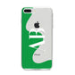 Abstract Personalised Initials iPhone 8 Plus Bumper Case on Silver iPhone