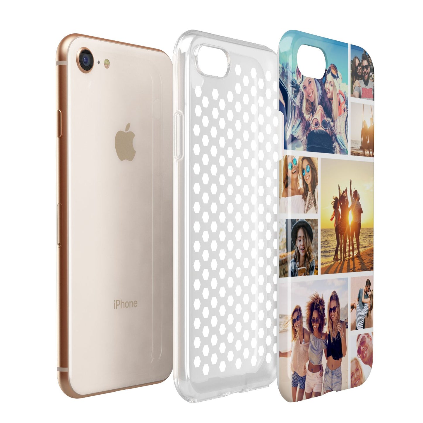 Abstract Photo Collage Upload Apple iPhone 7 8 3D Tough Case Expanded View