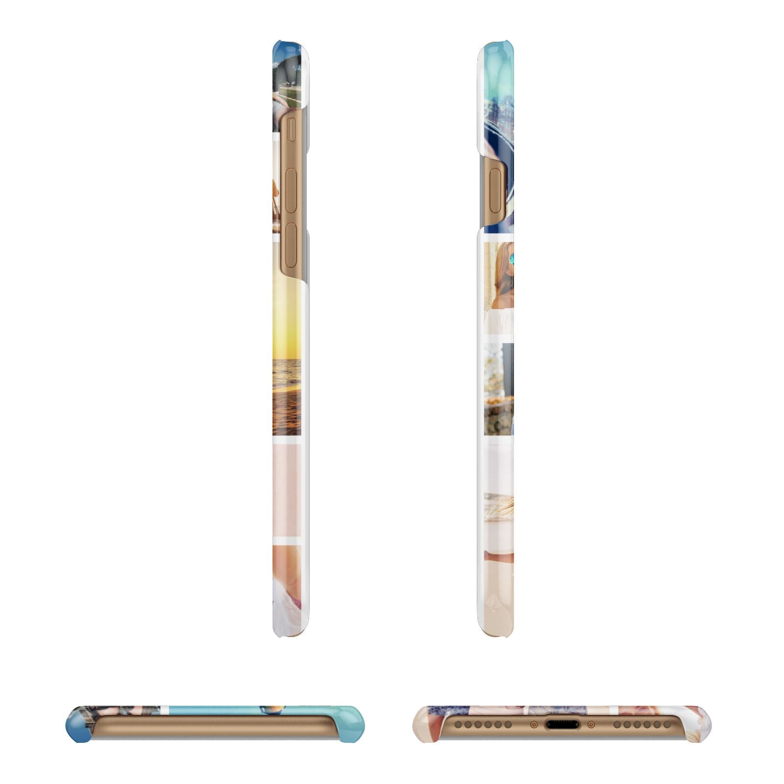Abstract Photo Collage Upload Apple iPhone 7 8 3D Wrap Snap Case Angled Images