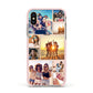 Abstract Photo Collage Upload Apple iPhone Xs Impact Case Pink Edge on Gold Phone
