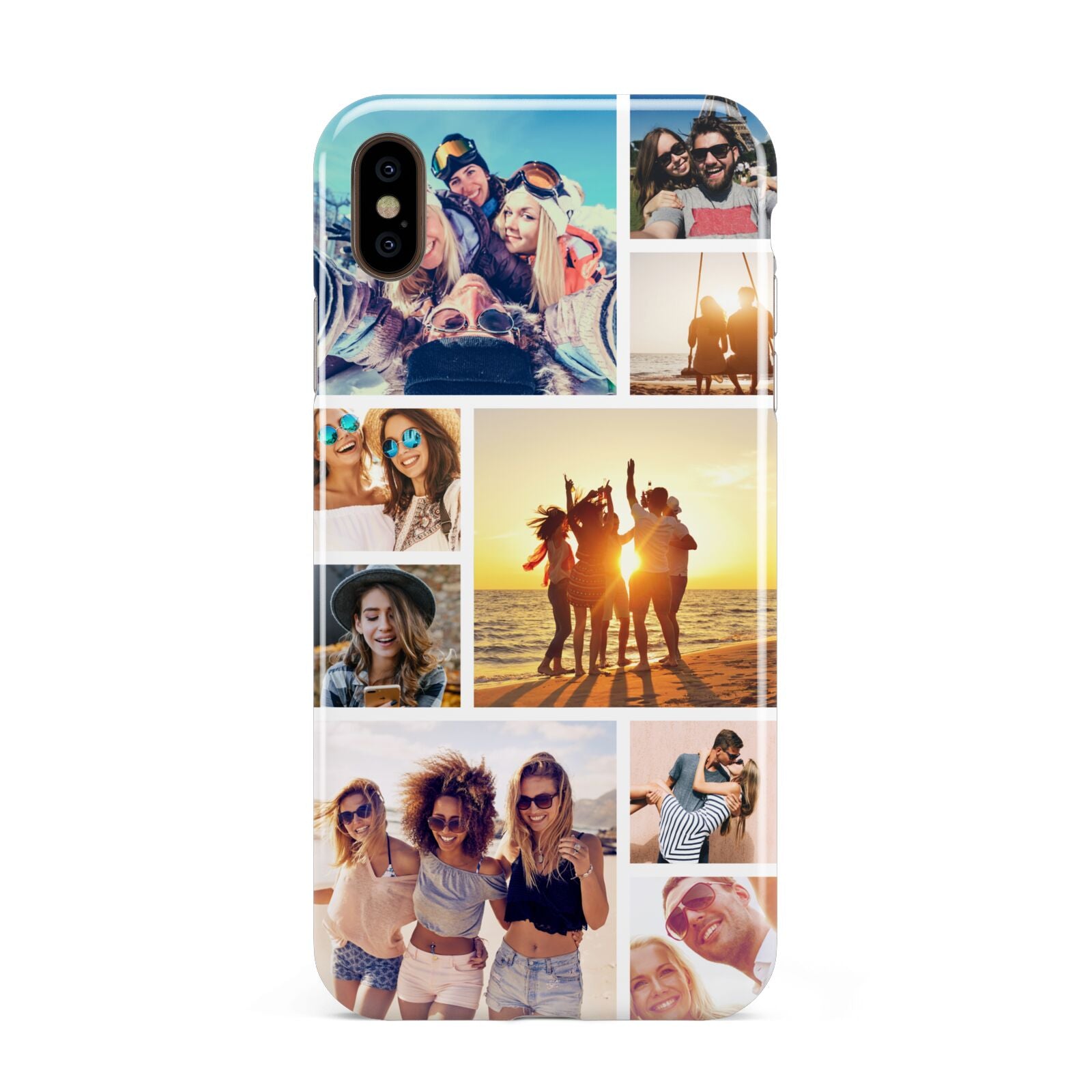 Abstract Photo Collage Upload Apple iPhone Xs Max 3D Tough Case