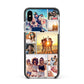 Abstract Photo Collage Upload Apple iPhone Xs Max Impact Case Black Edge on Silver Phone