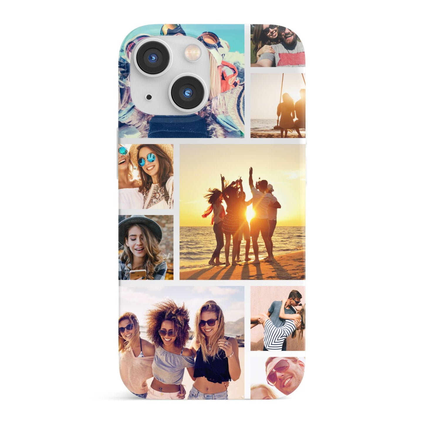 Abstract Photo Collage Upload iPhone 13 Mini Full Wrap 3D Snap Case