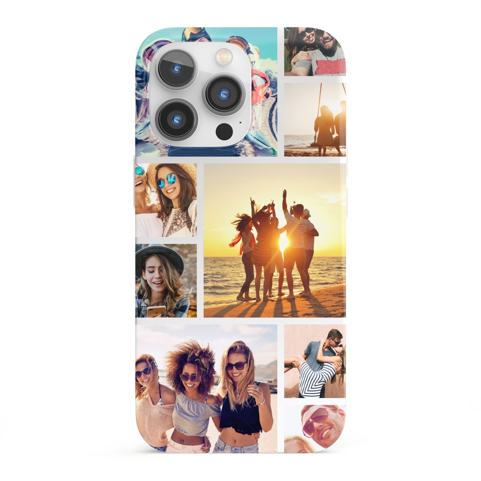 Abstract Photo Collage Upload iPhone 13 Pro Full Wrap 3D Snap Case