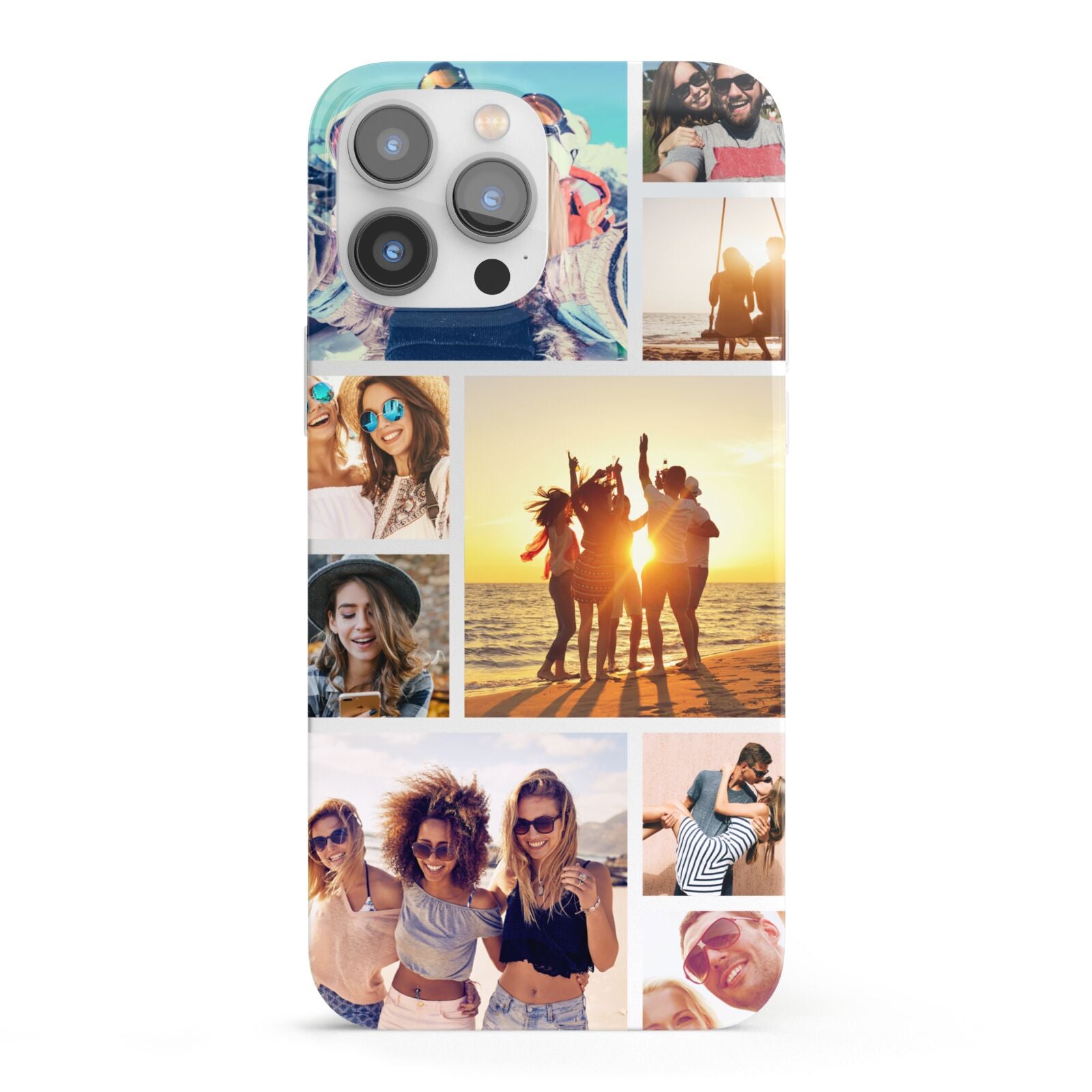 Abstract Photo Collage Upload iPhone 13 Pro Max Full Wrap 3D Snap Case