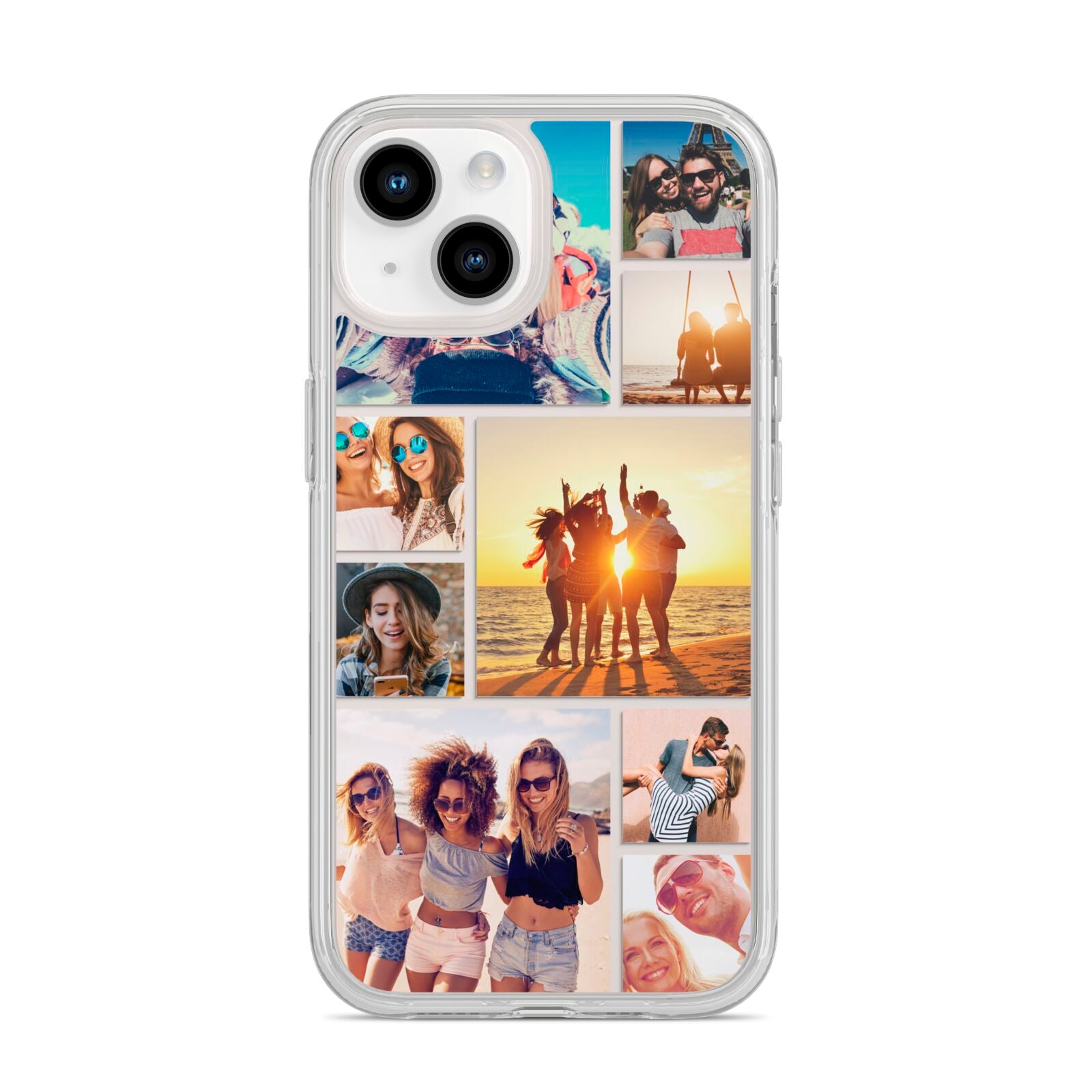 Abstract Photo Collage Upload iPhone 14 Clear Tough Case Starlight