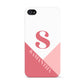 Abstract Pink Initial with Name Apple iPhone 4s Case