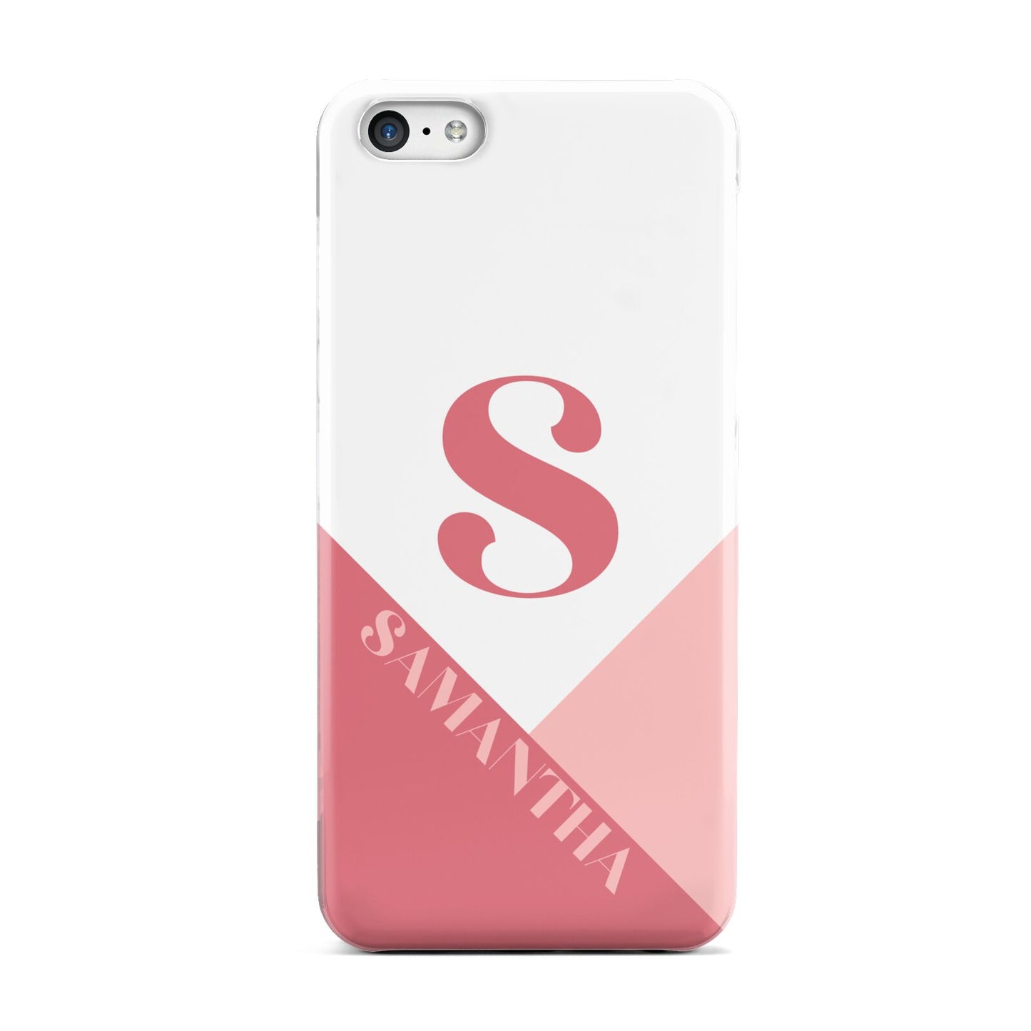 Abstract Pink Initial with Name Apple iPhone 5c Case