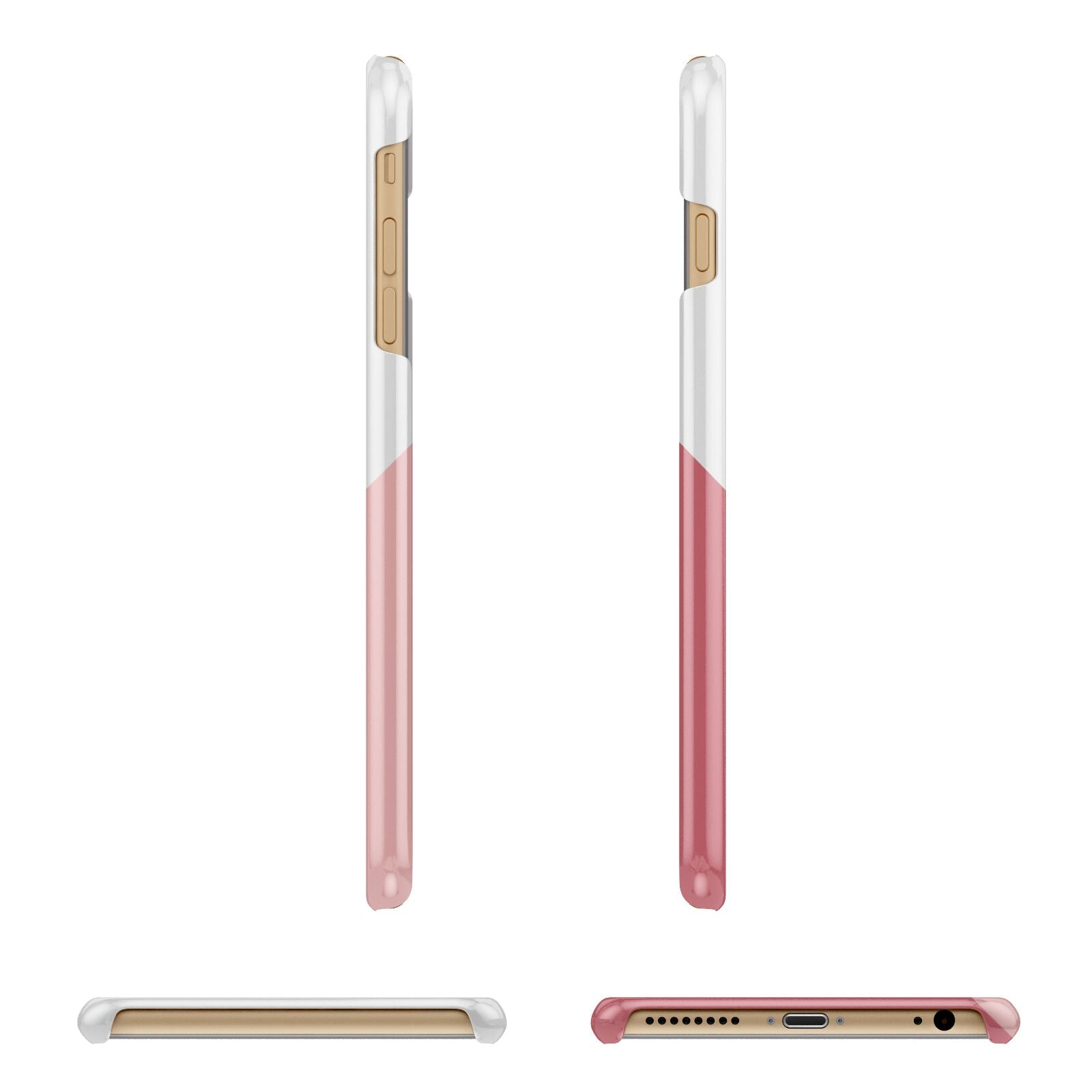 Abstract Pink Initial with Name Apple iPhone 6 Plus 3D Wrap Snap Case Angled Images