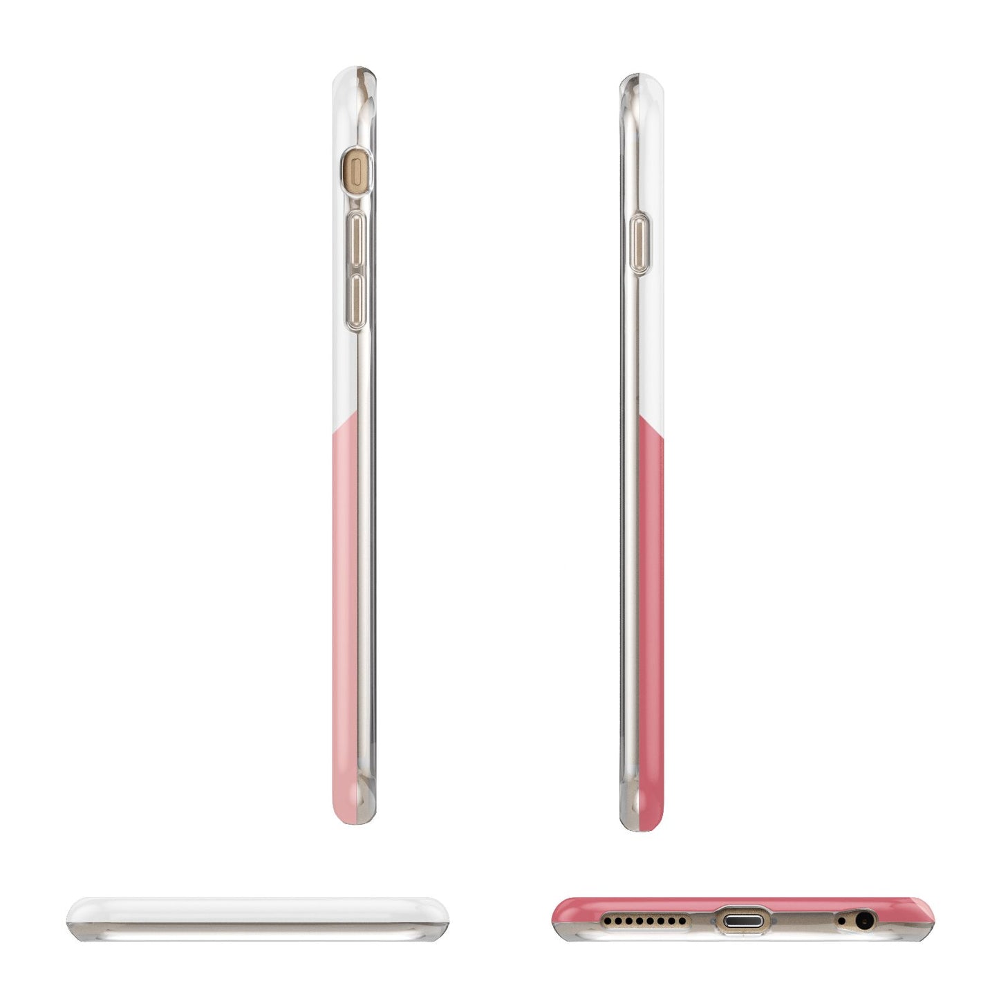 Abstract Pink Initial with Name Apple iPhone 6 Plus 3D Wrap Tough Case Alternative Image Angles