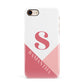 Abstract Pink Initial with Name Apple iPhone 7 8 3D Snap Case