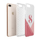 Abstract Pink Initial with Name Apple iPhone 7 8 Plus 3D Tough Case Expanded View