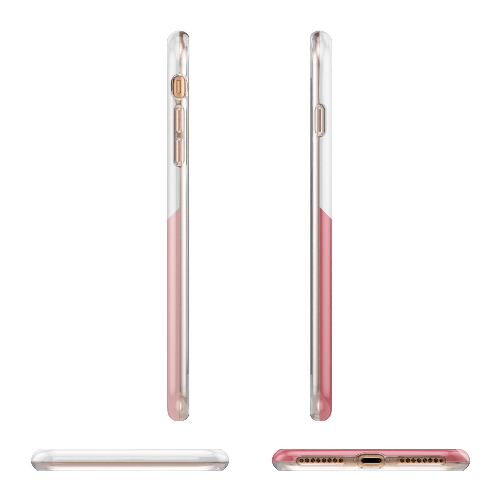 Abstract Pink Initial with Name Apple iPhone 7 8 Plus 3D Wrap Tough Case Alternative Image Angles