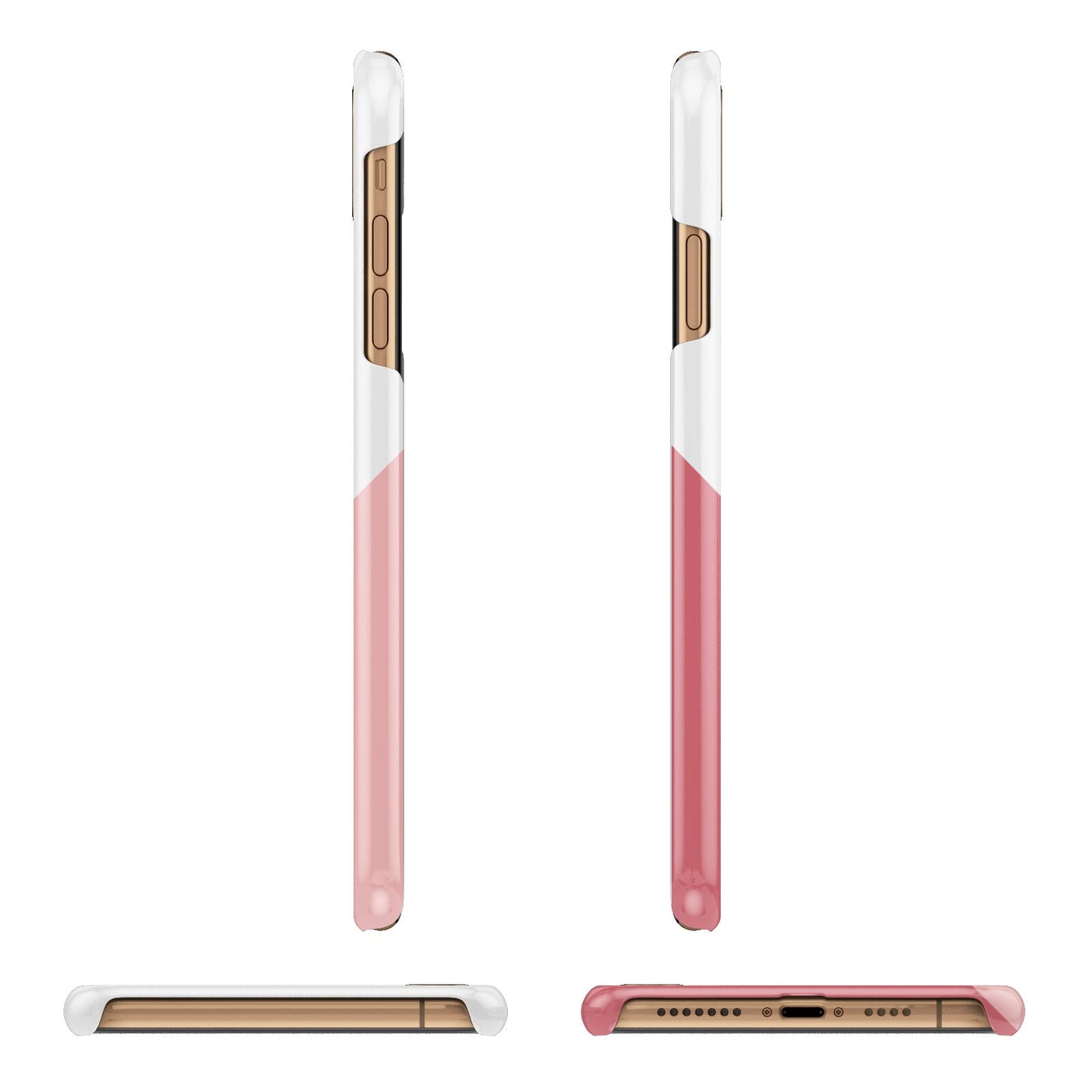 Abstract Pink Initial with Name Apple iPhone Xs Max 3D Wrap Snap Case Angled Images