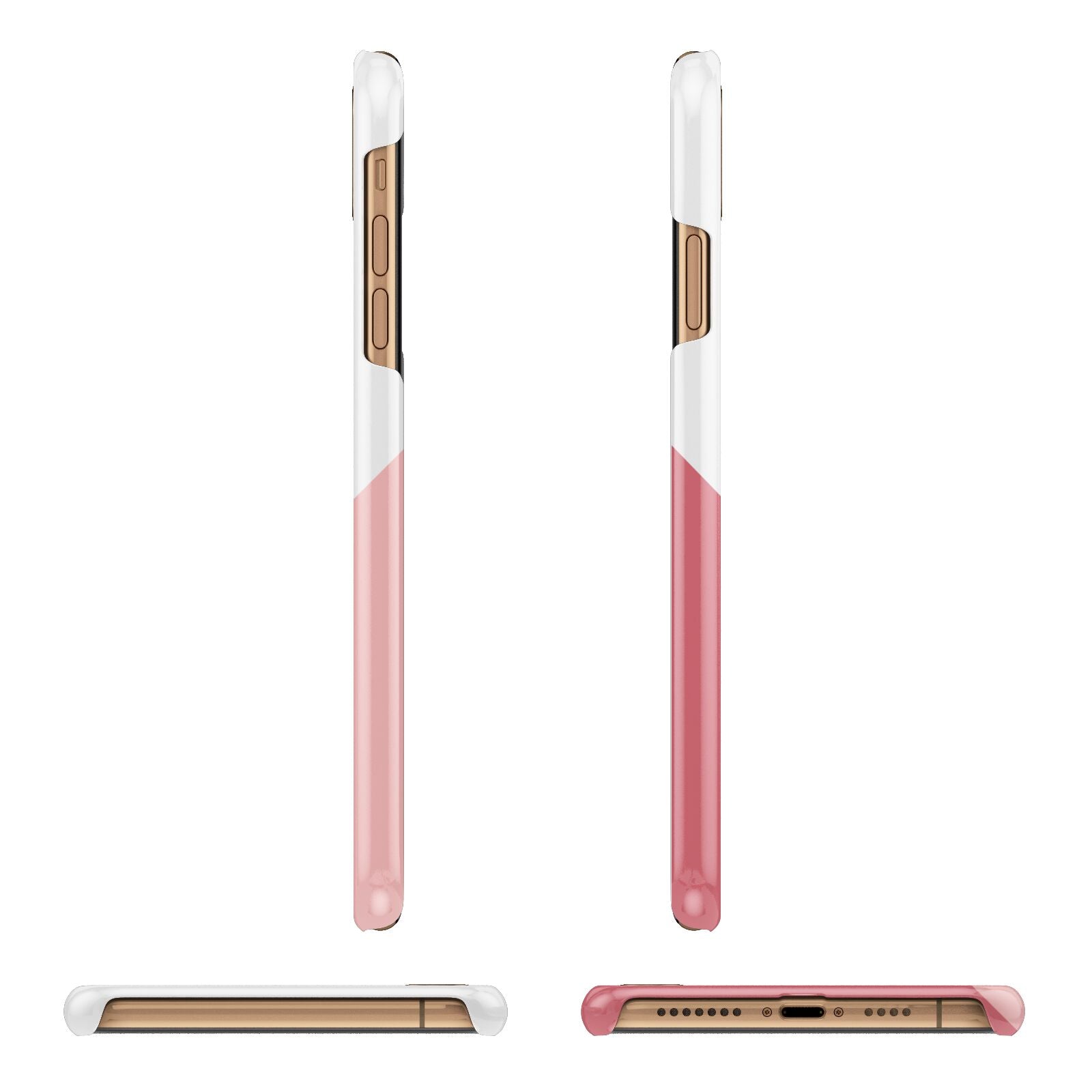 Abstract Pink Initial with Name Apple iPhone Xs Max 3D Wrap Snap Case Angled Images