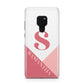 Abstract Pink Initial with Name Huawei Mate 20 Phone Case