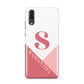 Abstract Pink Initial with Name Huawei P20 Phone Case