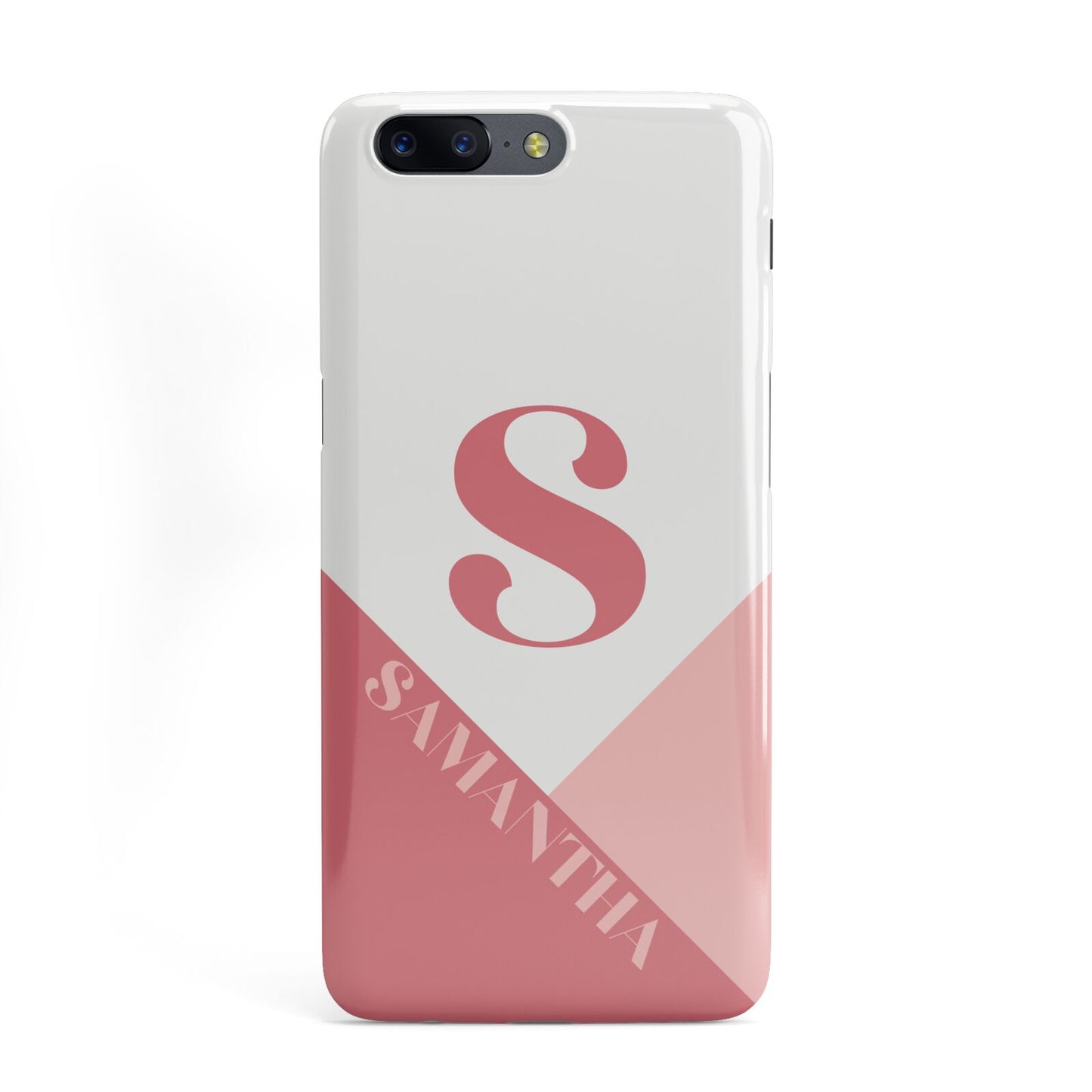 Abstract Pink Initial with Name OnePlus Case