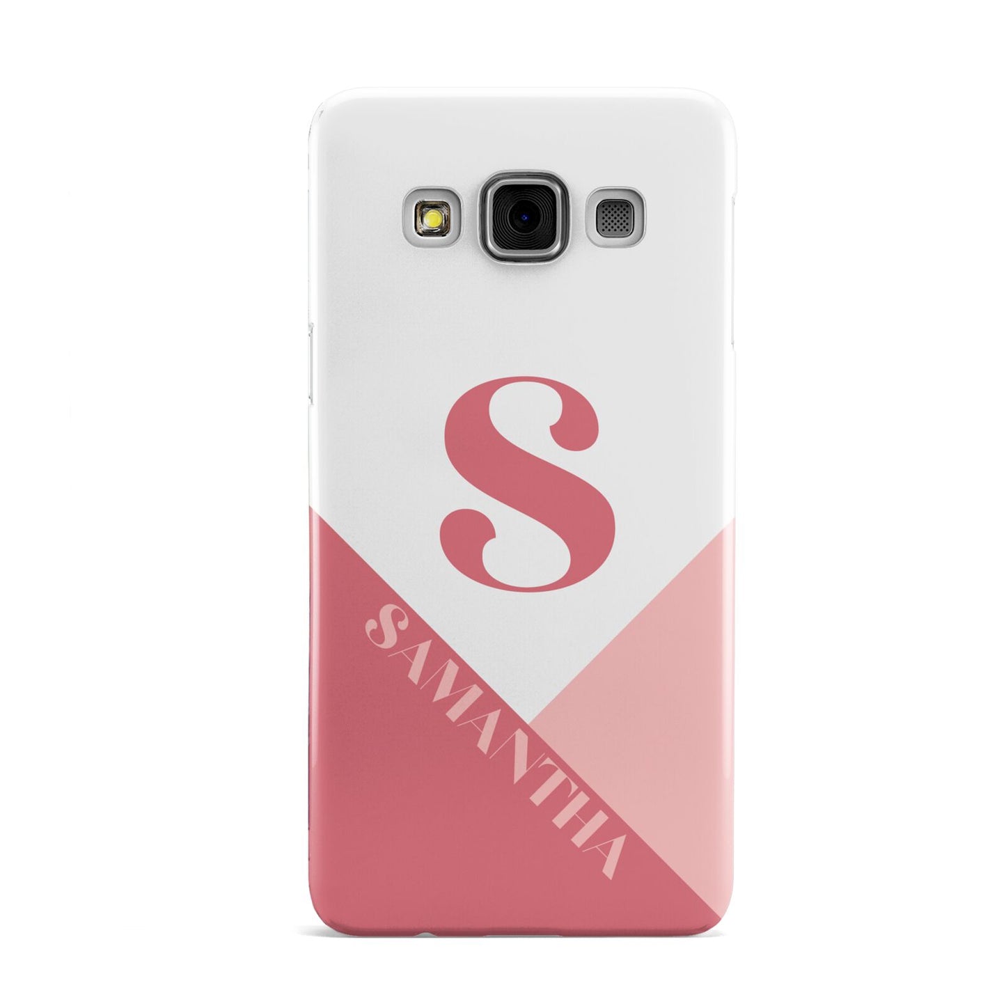 Abstract Pink Initial with Name Samsung Galaxy A3 Case