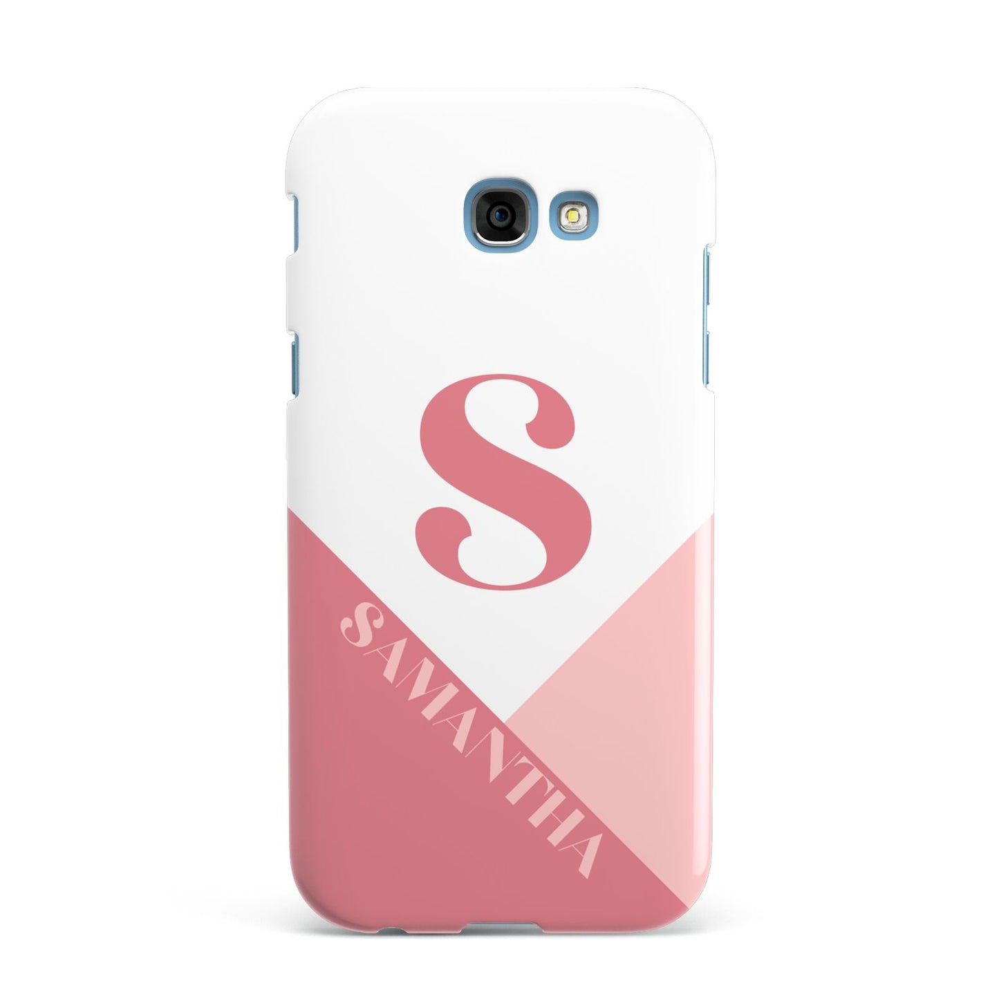 Abstract Pink Initial with Name Samsung Galaxy A7 2017 Case