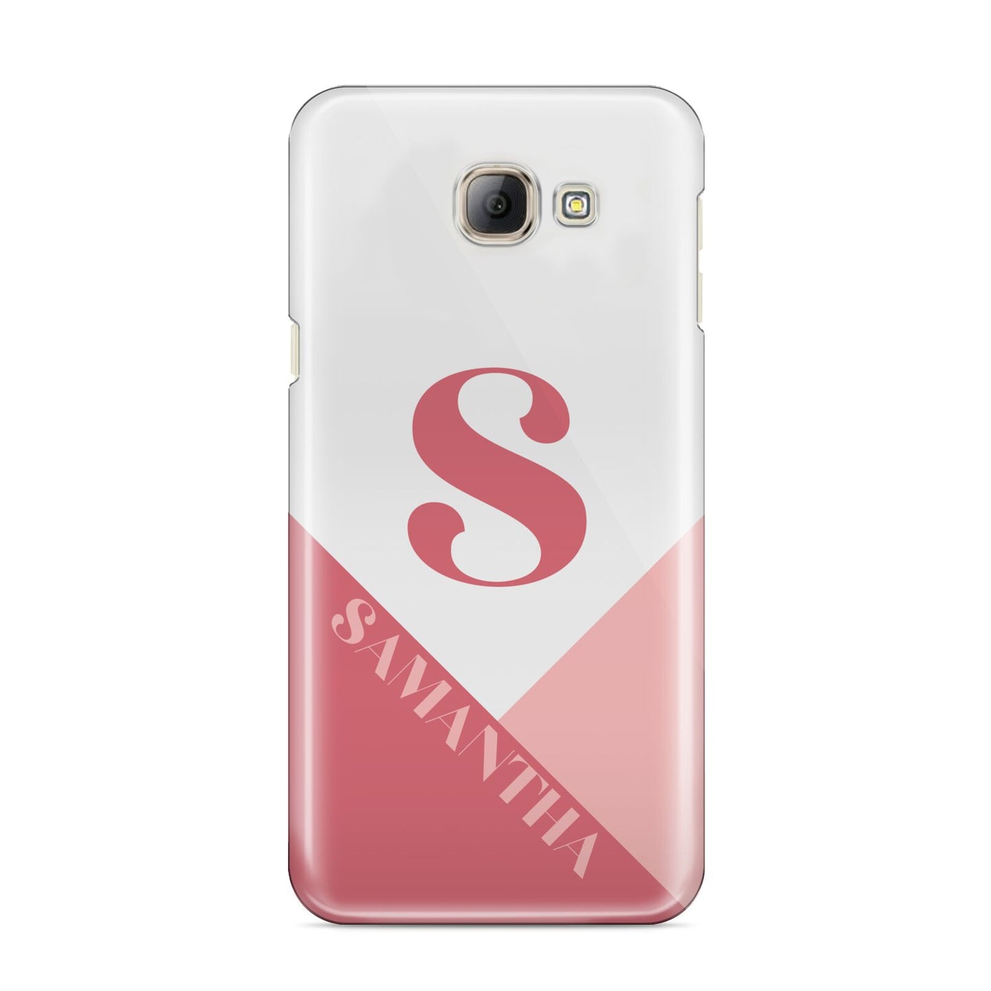 Abstract Pink Initial with Name Samsung Galaxy A8 2016 Case