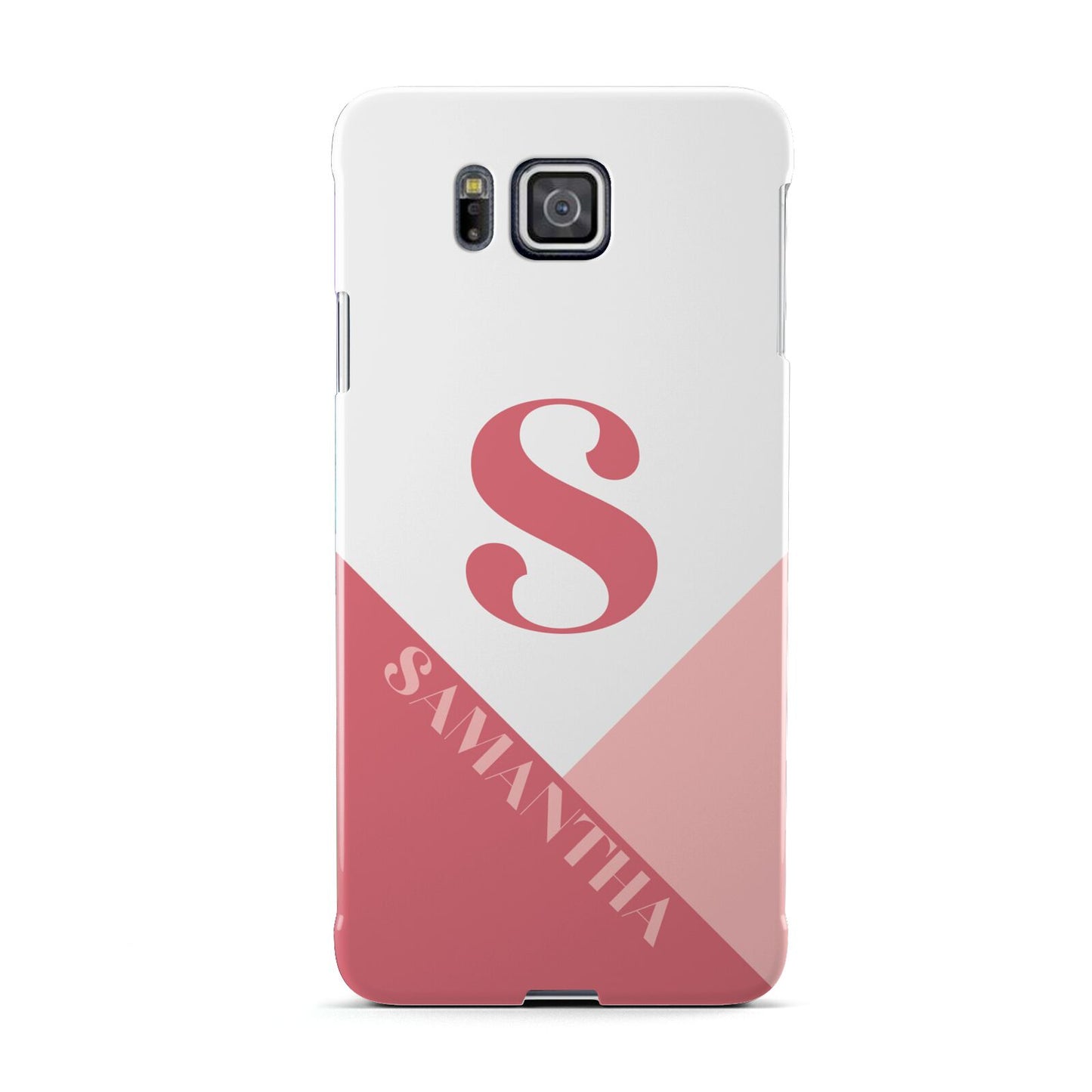 Abstract Pink Initial with Name Samsung Galaxy Alpha Case