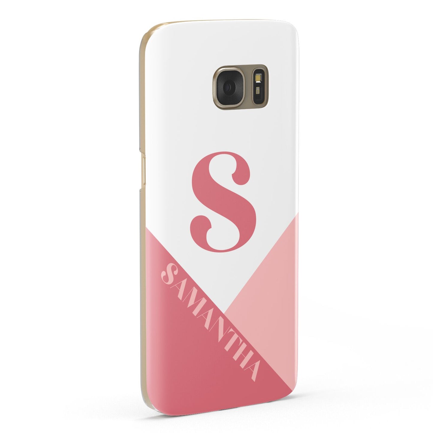 Abstract Pink Initial with Name Samsung Galaxy Case Fourty Five Degrees
