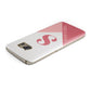 Abstract Pink Initial with Name Samsung Galaxy Case Top Cutout