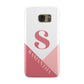 Abstract Pink Initial with Name Samsung Galaxy Case
