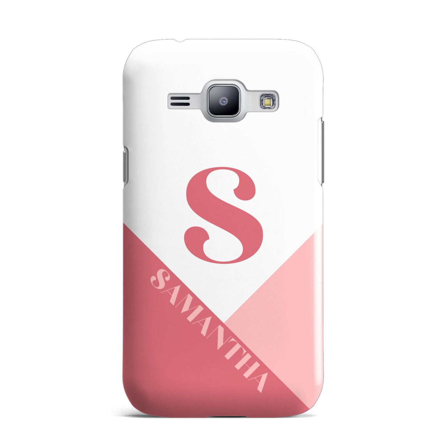 Abstract Pink Initial with Name Samsung Galaxy J1 2015 Case