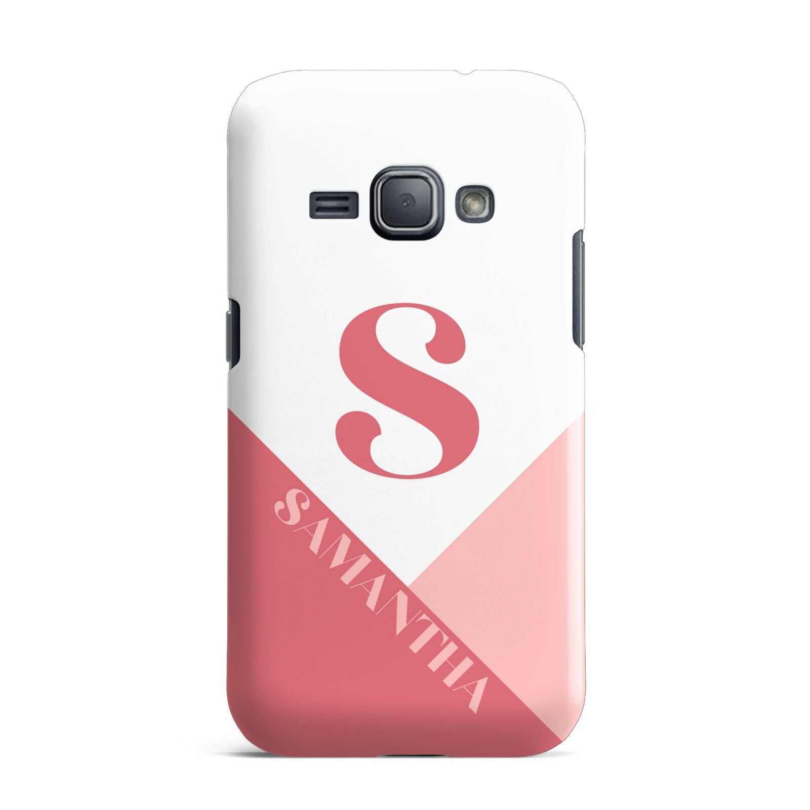Abstract Pink Initial with Name Samsung Galaxy J1 2016 Case